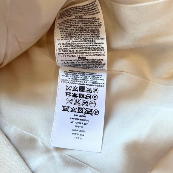 GUESS SATIN GLITTER SHAWL LAPEL BLAZER IN CHAMPAGNE - 4 - Picture 11 of 11